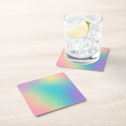 Prachtig regenboogverloop kartonnen onderzetters (Insitu)