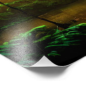 Prachtig regenwoud met zonsondergang foto afdruk (Hoek)