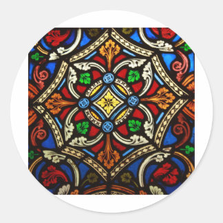 Prachtig religieus Glas in lood Ronde Sticker