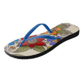 Prachtig Retro Boho bloemontwerp Teenslippers (Schuin)