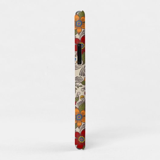 Prachtig Retro Folk Art Floral Design Case-Mate iPhone Case (Achterkant/rechts)
