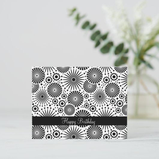 Prachtig retro zwart-wit Briefkaart (Staand voorkant)