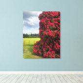 Prachtig Rhododendron en Schilderachtig Uitzicht i Canvas Afdruk (Insitu (Houten vloer))