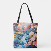 Prachtig River Valley Ochtend Landschap Tote Bag (Achterkant)