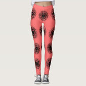 Prachtig rode Mandela patroon Leggings (Voorkant)