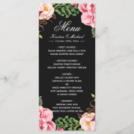 Prachtig Romantic Pink Floral Wedding Menu