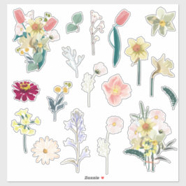 Prachtig romantisch lentebloem collectie. sticker