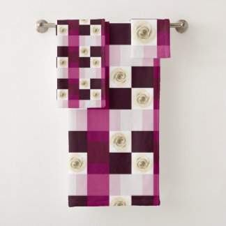 Prachtig Romantisch Roze Floral Patroon Bad Handdoek
