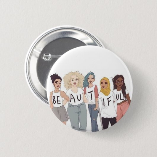 prachtig ronde button 5,7 cm (Voorkant /achterkant)