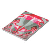 Prachtig Rood as grijs geometrisch motief ART desi Notitieblok (Linkerzijde)