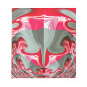 Prachtig Rood as grijs geometrisch motief ART desi Notitieblok (Voorkant)