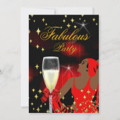 Prachtig Rood Glitter Divaverjaardagsfeest 2 Kaart (Voorkant)