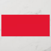 Prachtig rood rozen diner menu (Achterkant)