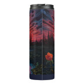 Prachtig Roos Abstract Bloemen Tumbler Thermosbeker (Achterkant)