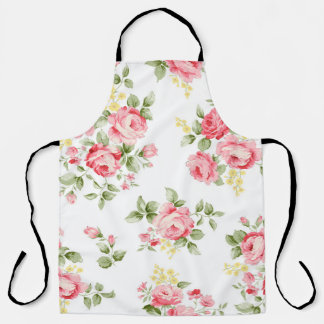 Prachtig roos bloempatroon, kleine florale bouqu schort