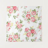 Prachtig roos bloempatroon, kleine florale bouqu wandkleed (Voorkant (horizontaal))