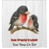 Prachtig Roos Borstbreek Douchegordijn (Voorkant)