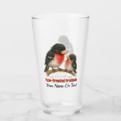 Prachtig Roos Borstbreek Glas (Voorkant)