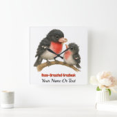 Prachtig Roos Borstbreek Vierkante Klok (Huis)