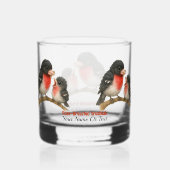 Prachtig Roos Borstbreek Whisky Glas (Voorkant)