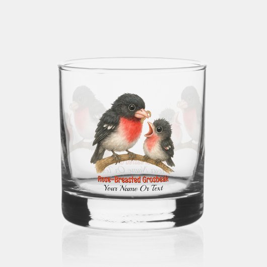 Prachtig Roos Borstbreek Whisky Glas (Achterkant)