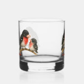 Prachtig Roos Borstbreek Whisky Glas (Links)