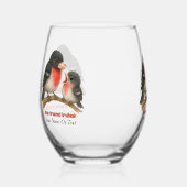 Prachtig Roos Borstbreek Wijnglas Zonder Voet (Rechts)