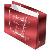 Prachtig Roos Elegant Satin Wedding Large Cadeautasje