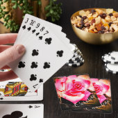 Prachtig Roos met naam Pokerkaarten (Insitu)