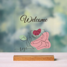 Prachtig Roos minimalistische lijnkunst