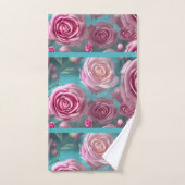 Prachtig roos patroon in  uiterlijk bad handdoek (Handdoek)