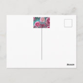 Prachtig roos patroon in  uiterlijk briefkaart (Achterkant)