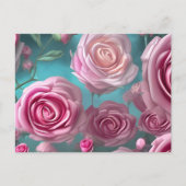 Prachtig roos patroon in  uiterlijk briefkaart (Voorkant)