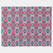 Prachtig roos patroon in  uiterlijk fleece deken (Voorkant (Horizontaal))