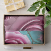 Prachtig roos patroon in  uiterlijk tissuepapier (Geschenk)