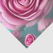 Prachtig roos patroon in  uiterlijk tissuepapier (Detail)