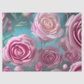 Prachtig roos patroon in  uiterlijk tissuepapier (Voorkant)