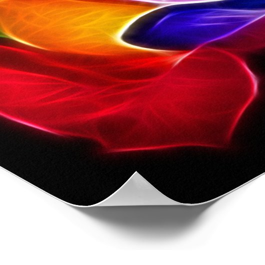 Prachtig Roos van kleuren 5 Poster (Hoek)