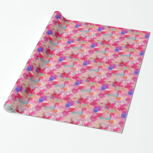 Prachtig Roze Abstract Cadeaupapier (Uitgerold)
