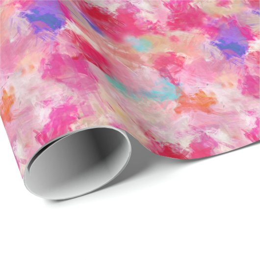 Prachtig Roze Abstract Cadeaupapier (Rol Hoek)