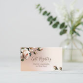 Prachtig roze beige roos bruiloft registratie informatiekaartje (Staand voorkant)