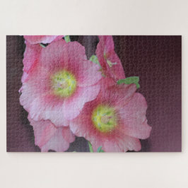 Prachtig roze bloemig legpuzzel