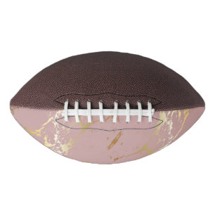 Prachtig roze en gouden marmeren ontwerp american football