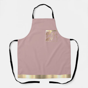 Prachtig roze en gouden marmeren ontwerp schort