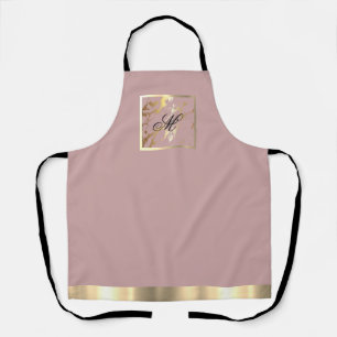 Prachtig roze en gouden marmeren ontwerp schort