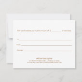 Prachtig Roze Floral Magnolia Gift Certificate (Achterkant)