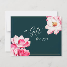 Prachtig Roze Floral Magnolia Gift Certificate