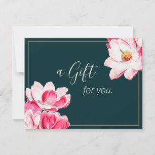 Prachtig Roze Floral Magnolia Gift Certificate