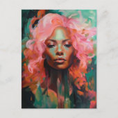 Prachtig roze haar briefkaart (Voorkant)