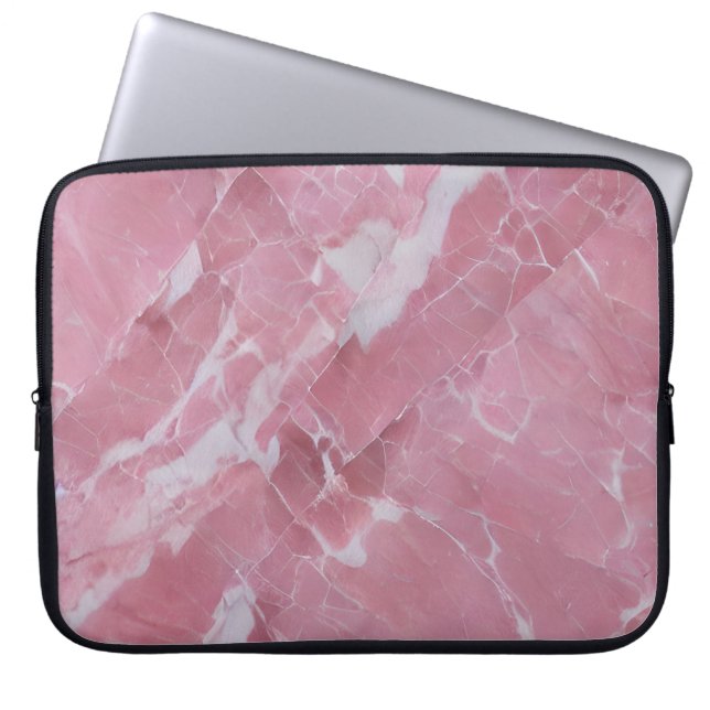 Prachtig roze marmer laptop sleeve (Voorkant)